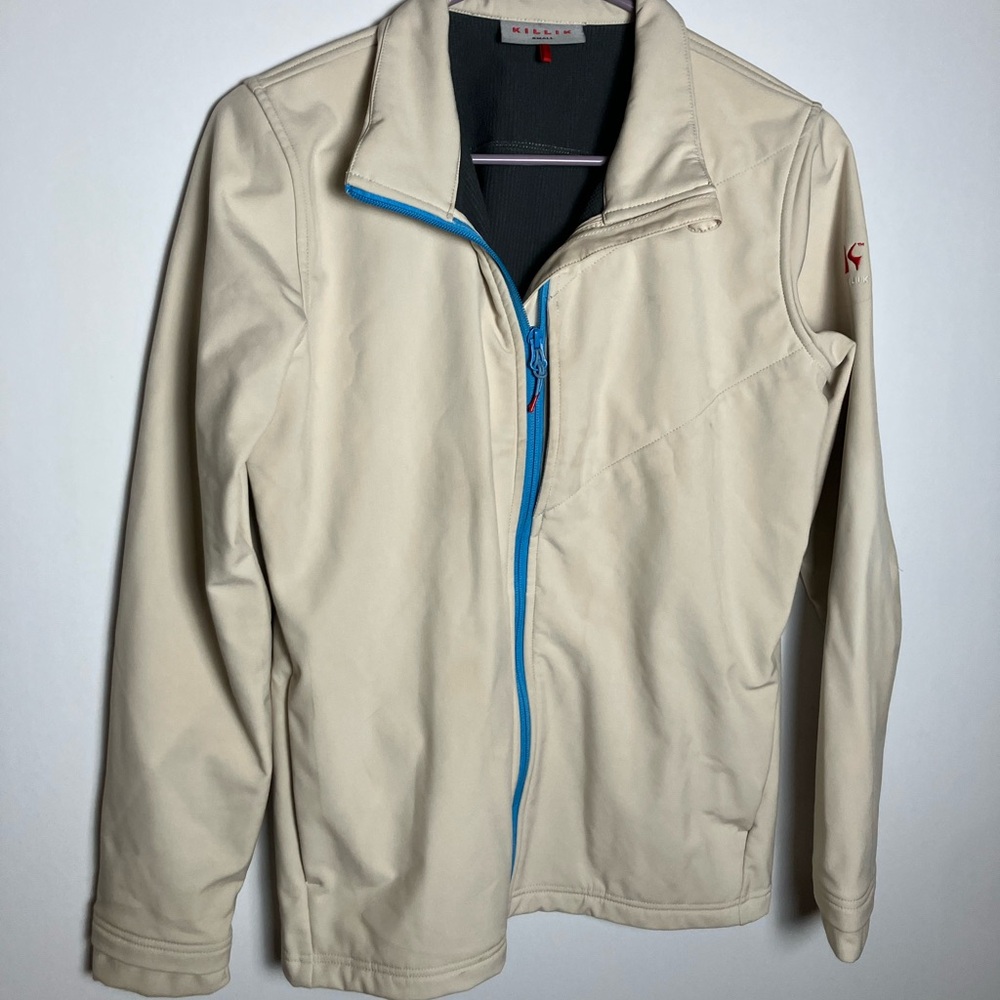 Kuhl Men's Cream Jacket with Blue Accents